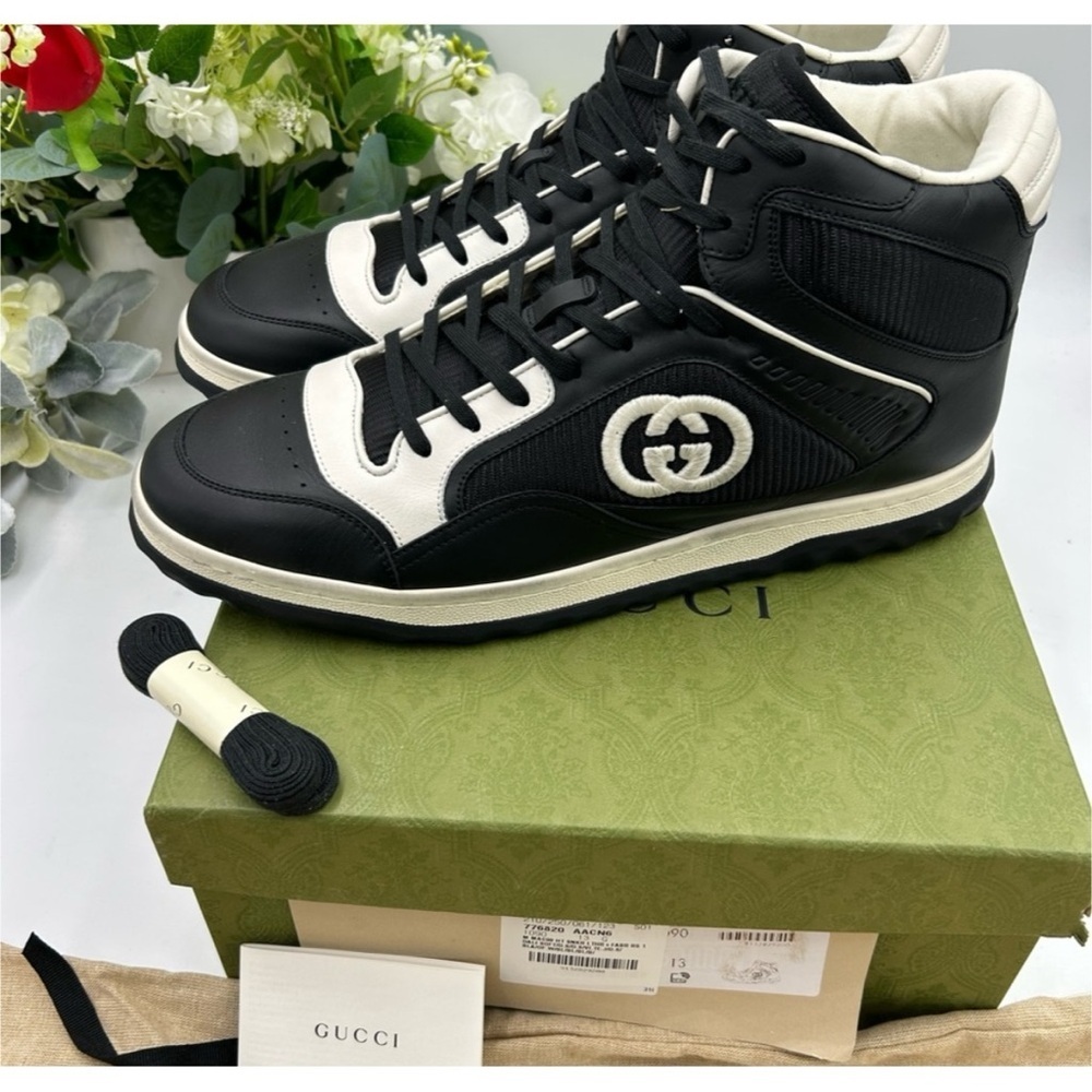 Gucci MAC - 80 high top distressed leather sneakers size 13
made in Italy - Picture 6 of 6